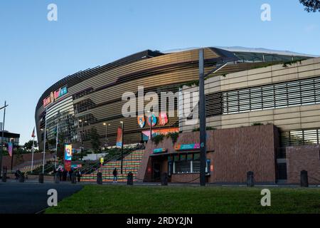 Sydney, Aus. 23 luglio 2023. Sydney, Australia, 23 luglio 2023: Una vista fuori dallo stadio prima della partita di calcio del gruppo F della Coppa del mondo femminile 2023 tra Francia e Giamaica al Sydney Stadium di Sydney, Australia. (NOE Llamas/SPP) credito: SPP Sport Press Photo. /Alamy Live News Foto Stock