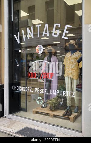 Vintage Kilo Shop Marsiglia Francia Foto Stock