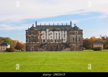 Il Grande Palazzo dei Giardini di Dresda, Germania Foto Stock