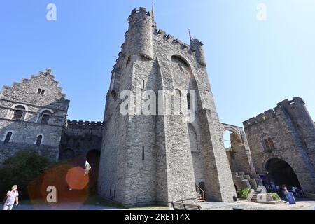 Gravensteen, Gand in Belgio Foto Stock