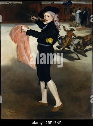Mademoiselle V.. . Nel Costume di un'Espada. Edouard Manet. 1862. Manet raffigura il suo modello Victorine Meurent, nelle vesti di un maschio espada, o matador. Foto Stock