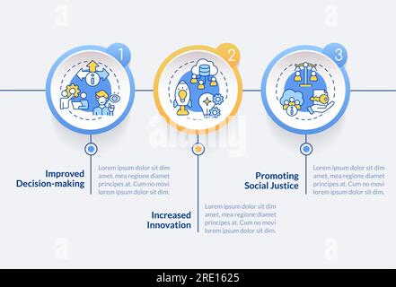 Layout per la democratizzazione dei dati con concetto di icone di linea Illustrazione Vettoriale