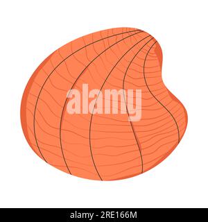 Cozze, vongole. Conchiglia chiusa, mollusco. Illustrazione Vettoriale