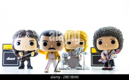 Washington, Stati Uniti - 27 dicembre 2022: Funko POP in vinile figure della Queen band Foto Stock