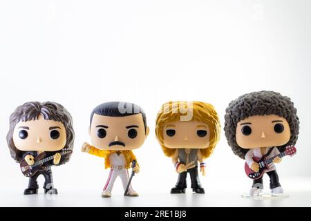 Washington, Stati Uniti - 27 dicembre 2022: Funko POP in vinile figure della Queen band Foto Stock