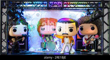 Washington, Stati Uniti - 27 dicembre 2022: Funko POP in vinile figure della Queen band Foto Stock