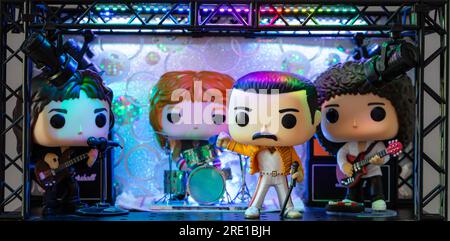 Washington, Stati Uniti - 27 dicembre 2022: Funko POP in vinile figure della Queen band Foto Stock