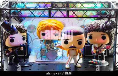 Washington, Stati Uniti - 27 dicembre 2022: Funko POP in vinile figure della Queen band Foto Stock