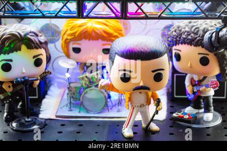 Washington, Stati Uniti - 27 dicembre 2022: Funko POP in vinile figure della Queen band Foto Stock