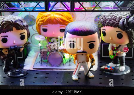 Washington, Stati Uniti - 27 dicembre 2022: Funko POP in vinile figure della Queen band Foto Stock