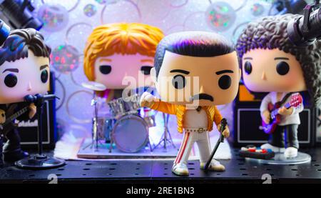 Washington, Stati Uniti - 27 dicembre 2022: Funko POP in vinile figure della Queen band Foto Stock