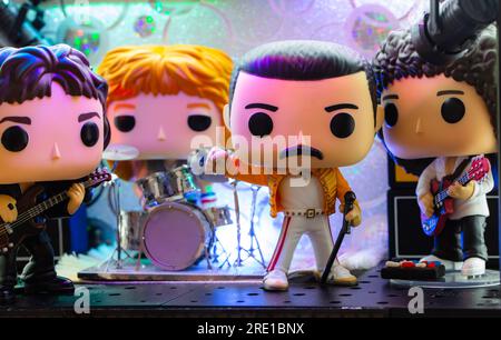 Washington, Stati Uniti - 27 dicembre 2022: Funko POP in vinile figure della Queen band Foto Stock