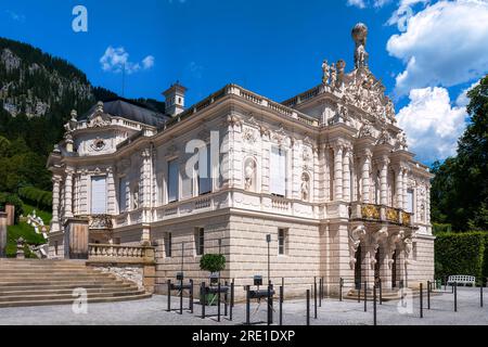 Castello Linderhof Palazzo di Re Ludovico II, Oberammergau, Baviera, alta Baviera Foto Stock