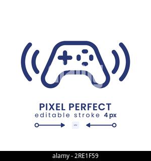 Icona del desktop lineare del gamepad Illustrazione Vettoriale