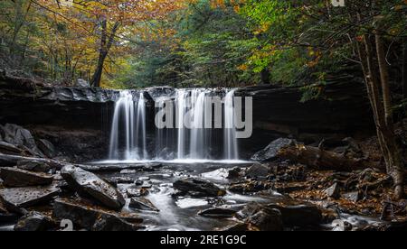 Cascate Oneida al Rickets Glen State Park, Pennsylvania Foto Stock