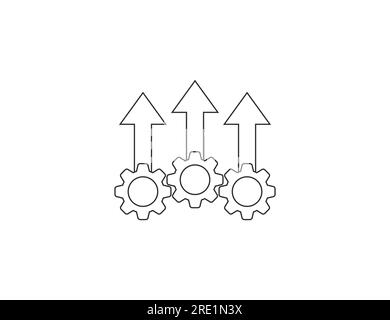 Efficienza, business, gestione - icona. Illustrazione vettoriale. Illustrazione Vettoriale