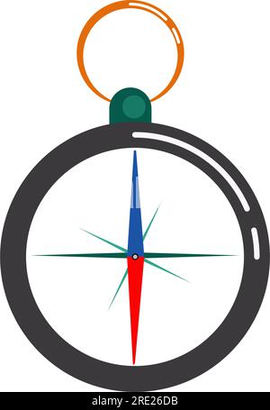 Illustrazione vettoriale bussola. Dispositivo, attrezzatura Illustrazione Vettoriale