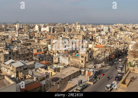 Vista di Tripoli, la seconda città più grande in Libano Foto Stock