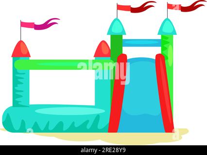 Vettore del castello gonfiabile Illustrazione Vettoriale