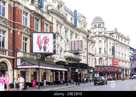 West End Theatres, Shaftesbury Avenue, West End, City of Westminster, Greater London, Inghilterra, Regno Unito Foto Stock