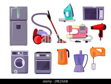 Set di illustrazioni per elettrodomestici Illustrazione Vettoriale
