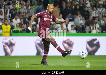 Curitiba, Brasile. 24 luglio 2023. Felipe Melo durante Coritiba e Fluminense si è tenuto presso lo Stadio Antônio Couto Pereira di Curitiba, PR. Crediti: Carlos Pereyra/FotoArena/Alamy Live News Foto Stock