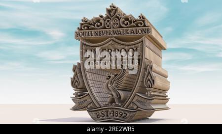 Illustrazione di un distintivo della Football League inglese. Foto Stock