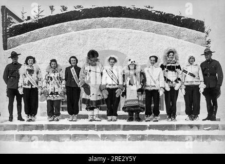 Alaska: c. 1937 i concorrenti per il concorso Miss Alaska. Foto Stock