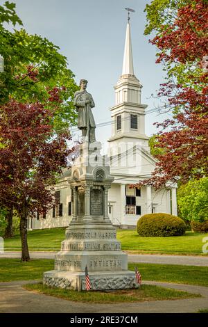 Monumento della Guerra civile a Hardwick, Massachusetts Town Common Foto Stock