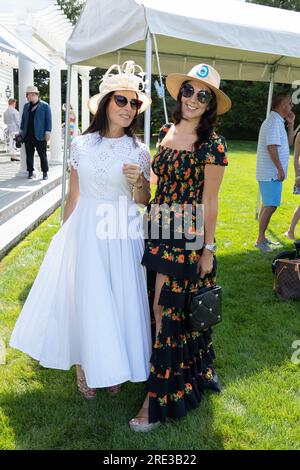 Bridgehampton, USA. 22 luglio 2023. Partecipa al Polo Hamptons 2023 Match and Event presentato da Social Life Magazine a Bridgehampton, NY il 22 luglio 2023. (Foto di David Warren/Sipa? USA) credito: SIPA USA/Alamy Live News Foto Stock