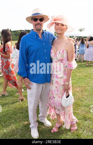 Bridgehampton, USA. 22 luglio 2023. Partecipa al Polo Hamptons 2023 Match and Event presentato da Social Life Magazine a Bridgehampton, NY il 22 luglio 2023. (Foto di David Warren/Sipa? USA) credito: SIPA USA/Alamy Live News Foto Stock