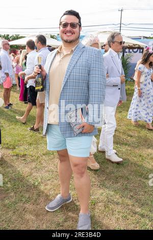 Bridgehampton, USA. 22 luglio 2023. Partecipa al Polo Hamptons 2023 Match and Event presentato da Social Life Magazine a Bridgehampton, NY il 22 luglio 2023. (Foto di David Warren/Sipa? USA) credito: SIPA USA/Alamy Live News Foto Stock