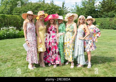 Bridgehampton, USA. 22 luglio 2023. Partecipa al Polo Hamptons 2023 Match and Event presentato da Social Life Magazine a Bridgehampton, NY il 22 luglio 2023. (Foto di David Warren/Sipa? USA) credito: SIPA USA/Alamy Live News Foto Stock