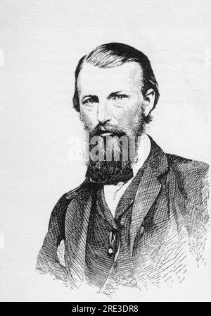 Wills, William John, 5.1.1834 - 29.6,1861, esploratore britannico e geometra, incisione in legno, XIX secolo, IL COPYRIGHT DELL'ARTISTA NON DEVE ESSERE CANCELLATO Foto Stock