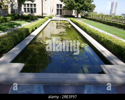 Beverly Hills, California, USA 28 agosto 2021 Greystone Mansion & Gardens, The Doheny Estate il 28 agosto 2023 a Beverly Hills, California, USA. Foto di Barry King/Alamy Stock Photo Foto Stock