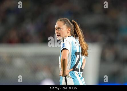 24 luglio 2023: Estefania Banini (Argentina) guarda durante una partita del gruppo G - Coppa del mondo femminile Australia e nuova Zelanda 2023, Italia vs Argentina, a Eden Park, Auckland, nuova Zelanda. Kim Price/CSM (immagine di credito: © Kim Price/Cal Sport Media) Foto Stock