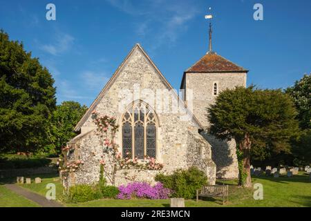 Inghilterra, Sussex, East Sussex, Eastbourne, East Dean Village, Chiesa di San Simone e San Giuda Foto Stock