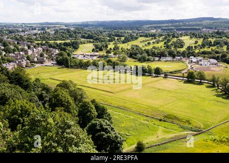 Si pensa che il King's Knot Pleasure Grounds sotto il castello di Stirling sia stato realizzato nel 1627-9. Foto Stock