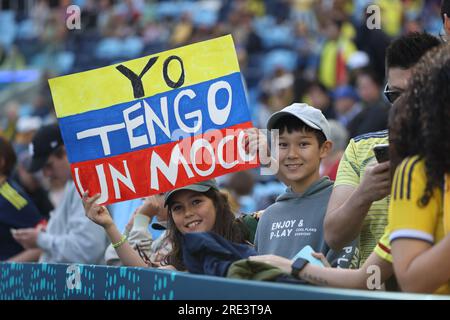 Sydney, Australia, 25 luglio 2023: Tifosi colombiani al Sydney Football Stadium () (Patricia Pérez Ferraro/SPP) credito: SPP Sport Press Photo. /Alamy Live News Foto Stock