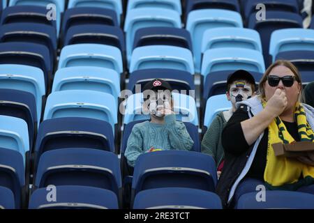 Sydney, Australia, 25 luglio 2023: Little Football fan al Sydney Football Stadium () (Patricia Pérez Ferraro/SPP) credito: SPP Sport Press Photo. /Alamy Live News Foto Stock