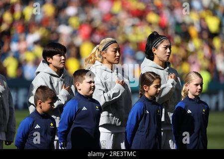 Sydney, Australia, 25 luglio 2023: Corean Football Soccers durante l'inno nazionale () (Patricia Pérez Ferraro/SPP) credito: SPP Sport Press Photo. /Alamy Live News Foto Stock