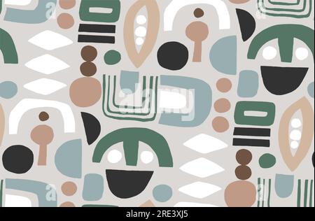 Design floreale senza cuciture acquerello con sfondo chiaro per stampe tessili. Illustrazione Vettoriale