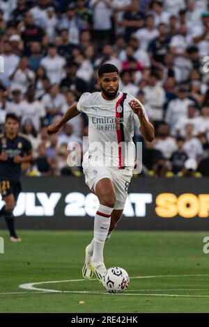 Il centrocampista del Milan Ruben Loftus-Cheek (8) durante il Soccer Champions Tour contro il Real Madrid, domenica 23 luglio 2023, al Rose Bowl di Pasadena, Foto Stock