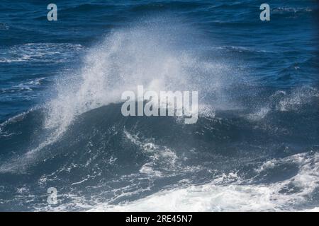 Onde nel Mare del Labrador in Groenlandia a luglio Foto Stock