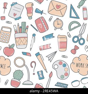 Ripetizione senza cuciture dell'area di lavoro, illustrazione vettoriale Illustrazione Vettoriale