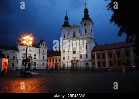 Piazza Masaryk a Uherske Hradiste (CTK Photo/Martin Hurin) Foto Stock