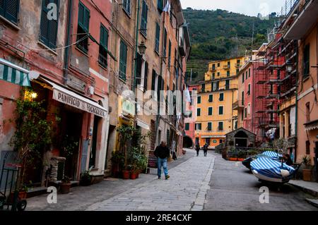 Cappella di Santa Marta in via Roma, Vernazza, cinque Terre, Italia. Foto Stock