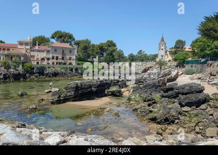 Portogallo, Cascais (Lisbona) - la Casa de Santa Maria (Casa di Santa Maria) era una volta una lussuosa residenza privata a Cascais, quartiere di Lisbona, Portuga Foto Stock