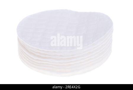Tamponi di cotone isolati su sfondo bianco Foto Stock