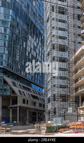 Cantiere dell'ufficio 4Four e della torre residenziale, Francoforte, Germania Foto Stock
